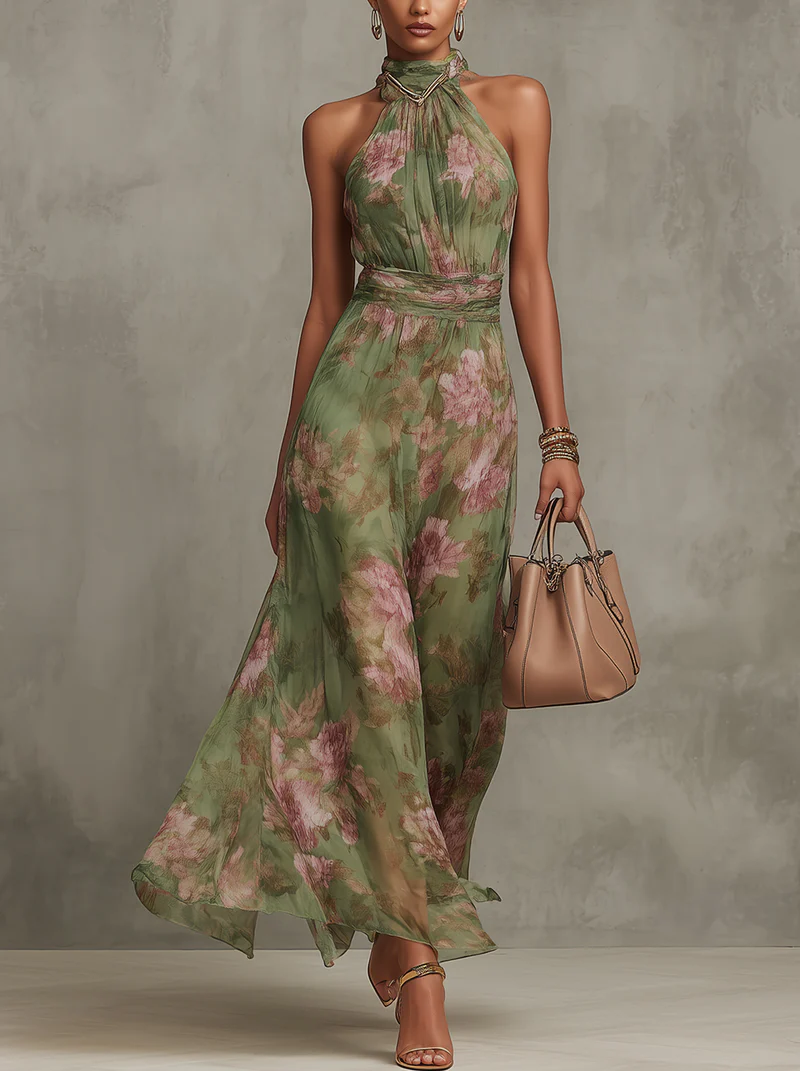 Elisa™ | Abito Lungo Floreale Elegante