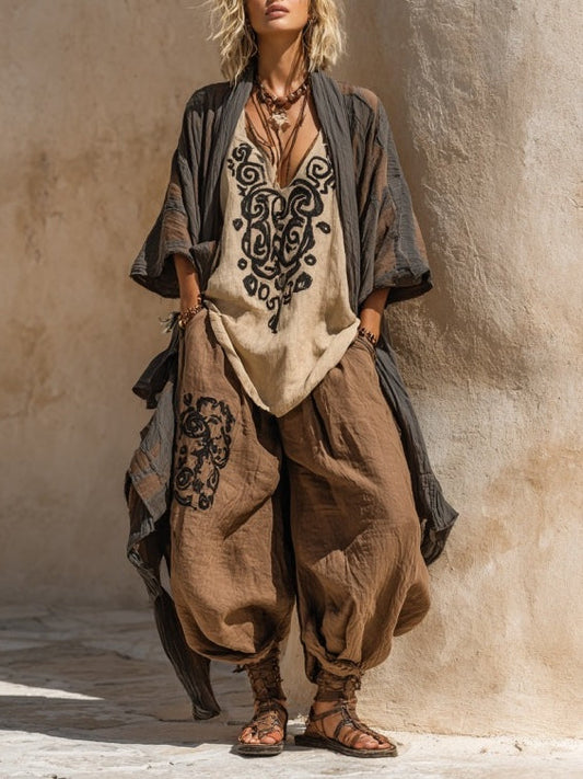 Zara™ | Set con Stampa Artistica Ispirazione Nomade