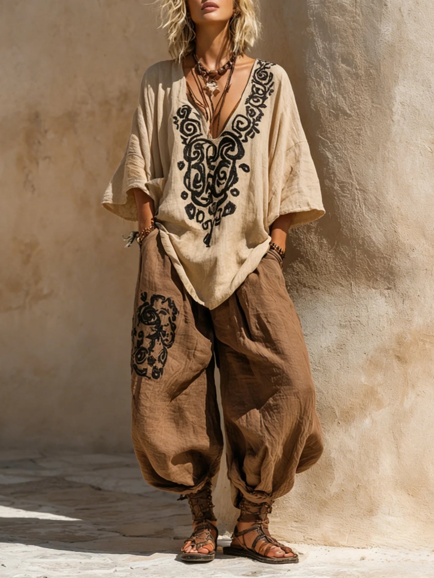 Zara™ | Set con Stampa Artistica Ispirazione Nomade
