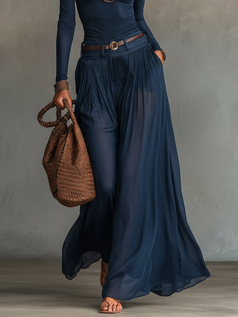 Elena™ | Set Top a Spalla Scoperta e Gonna in Tulle Celeste
