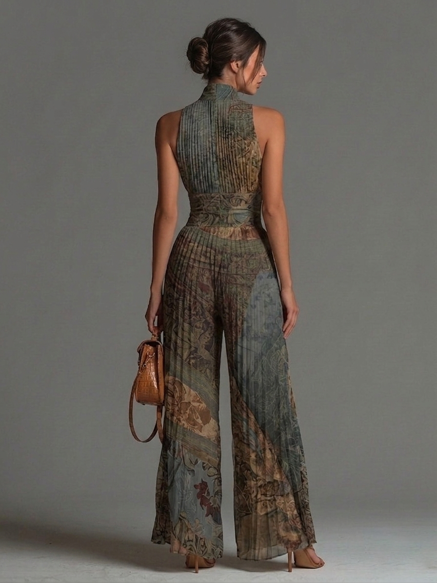 Giulia™ | Tuta Chiffon Etnica Boho con Zip
