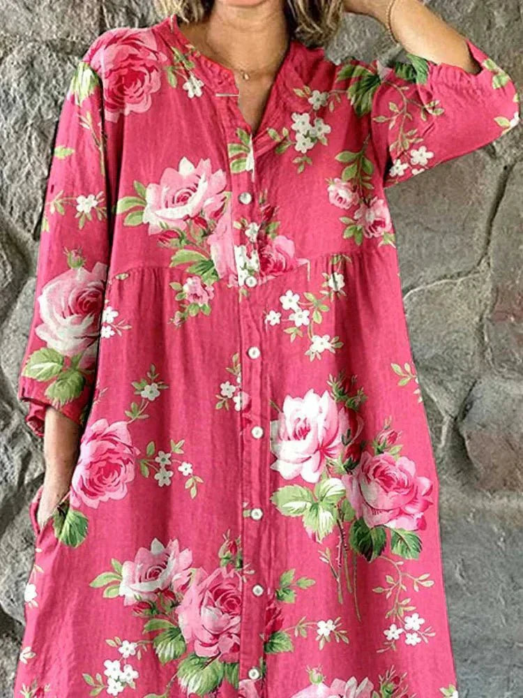 Artemisia™ | Vestito floreale artistico donna