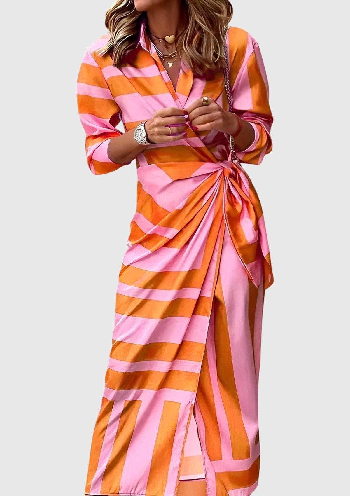 Chiara™ | Abito Elegante Avvolgente con Stampa