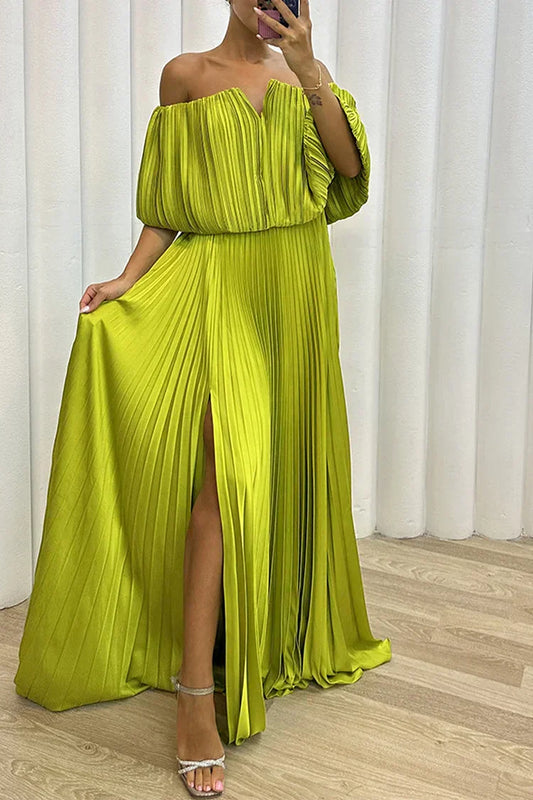 Keren™ | Elegante Abito Maxi Plissettato