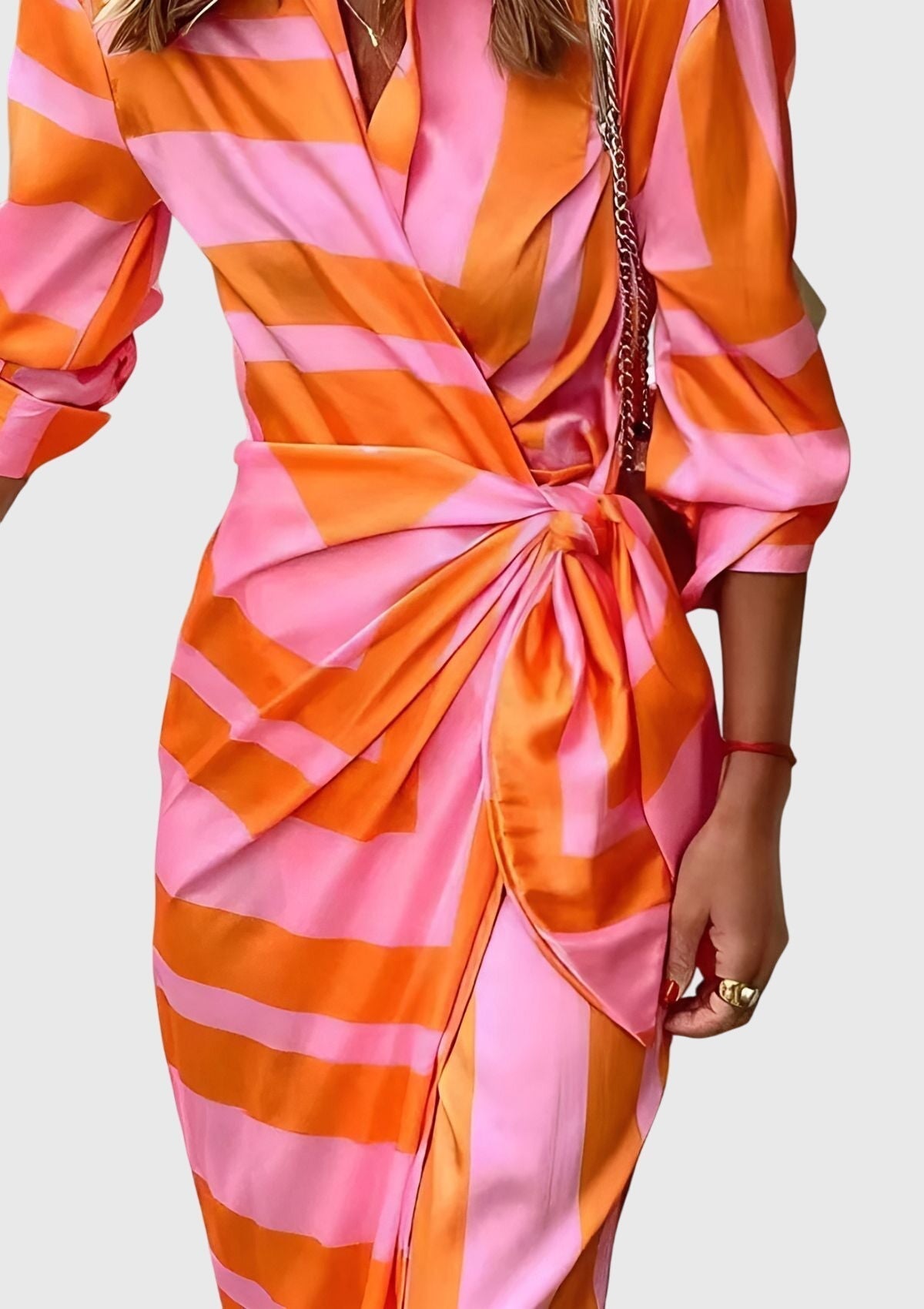 Chiara™ | Abito Elegante Avvolgente con Stampa