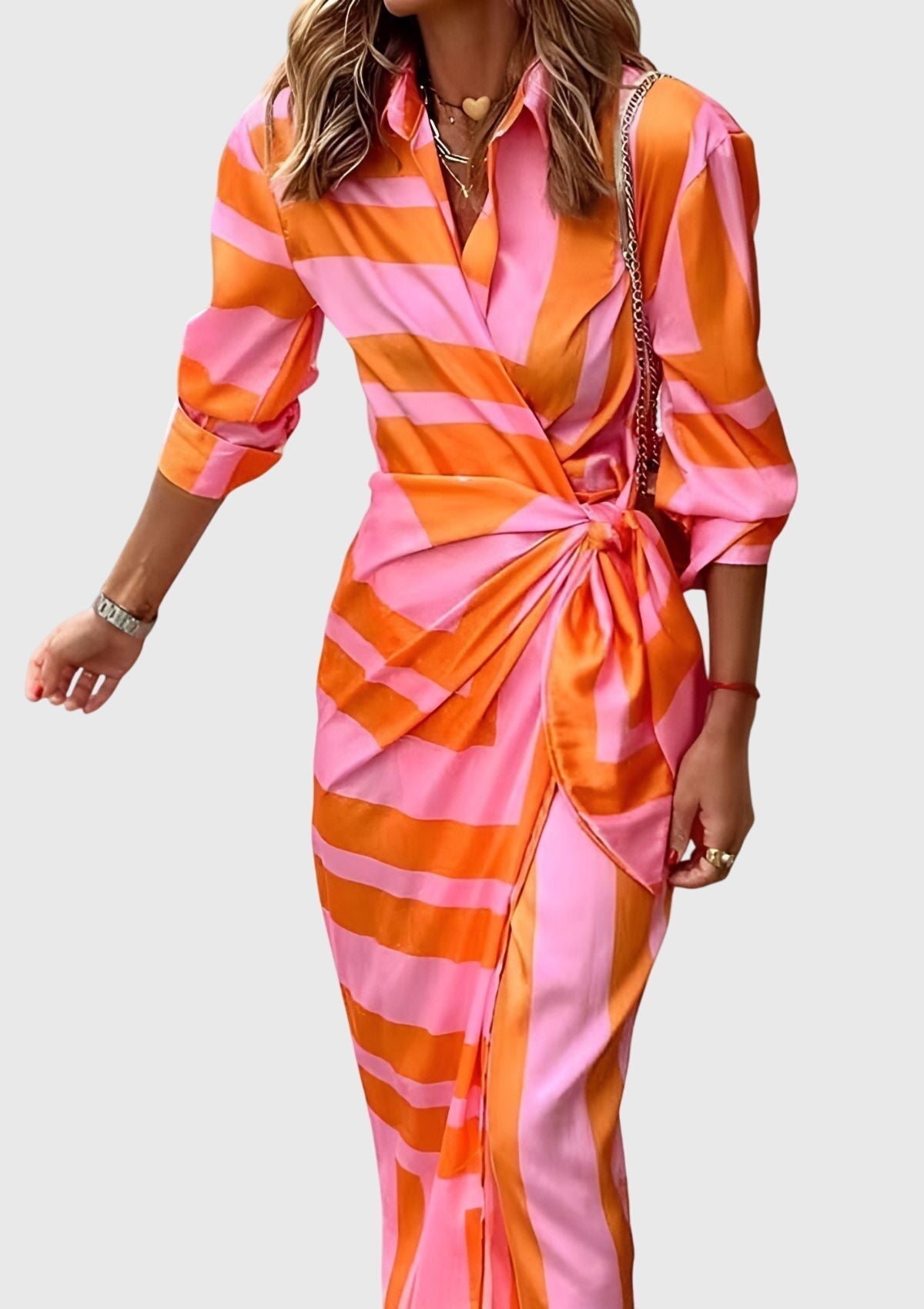 Chiara™ | Abito Elegante Avvolgente con Stampa