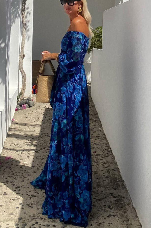 Luna™ | Abito Maxi Floreale con Spalle Scoperte