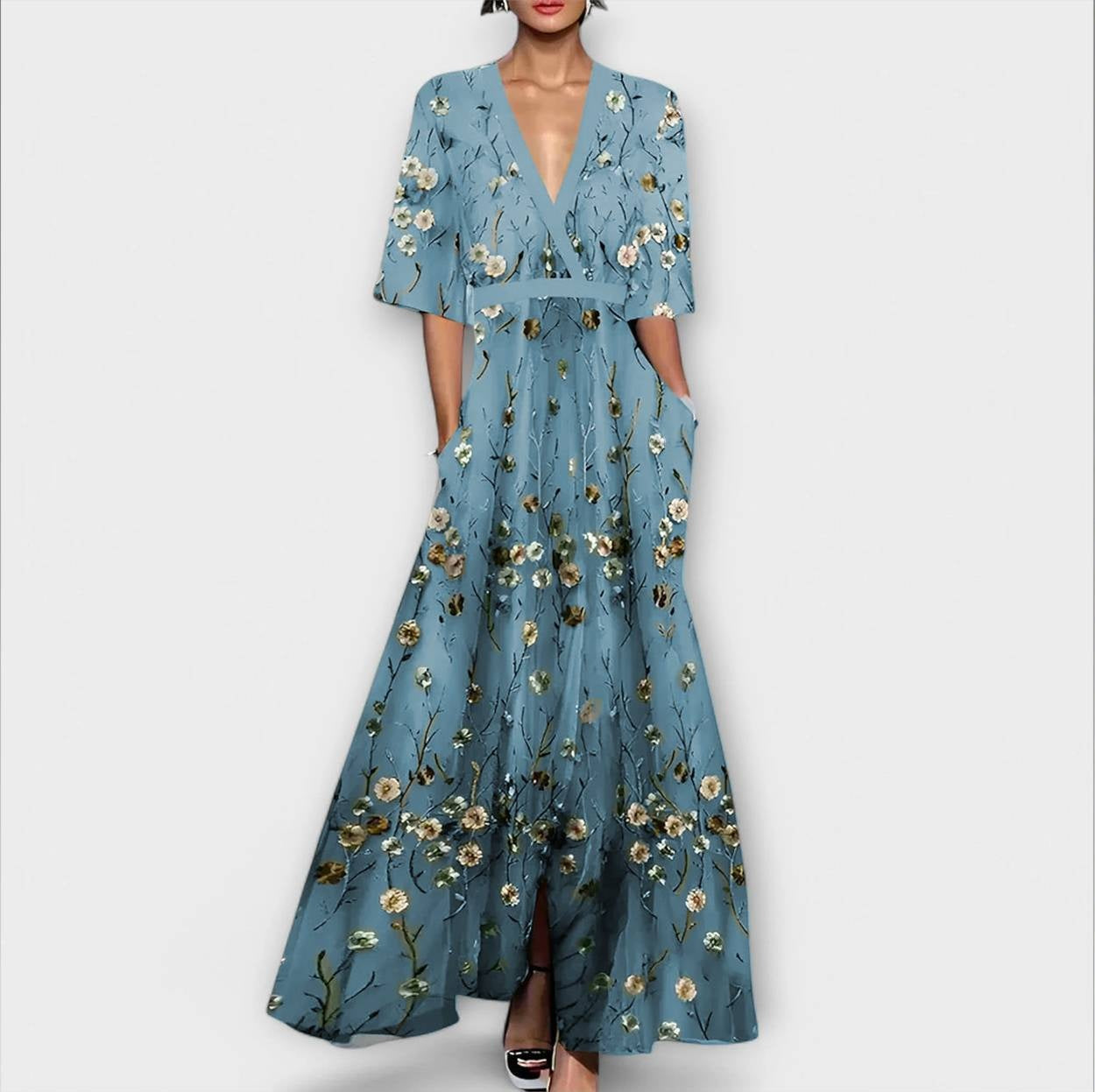 Giulia™ | Abito Lungo Eleganza Botanica