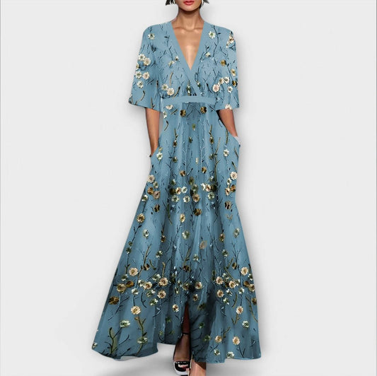 Giulia™ | Abito Lungo Eleganza Botanica