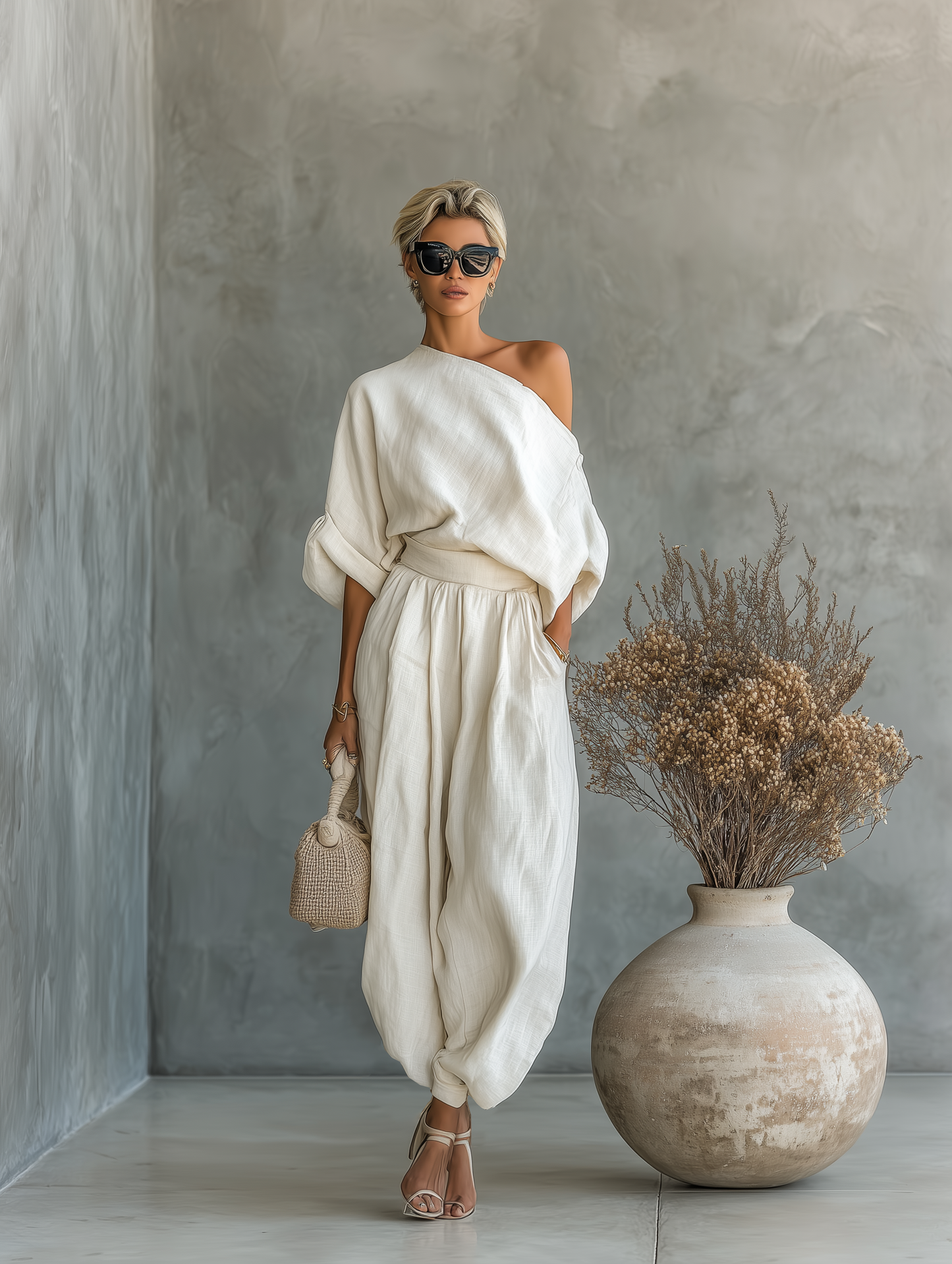 Lisa™ | Set Top con Spalle Scoperte e Pantaloni Affusolati Morbidi