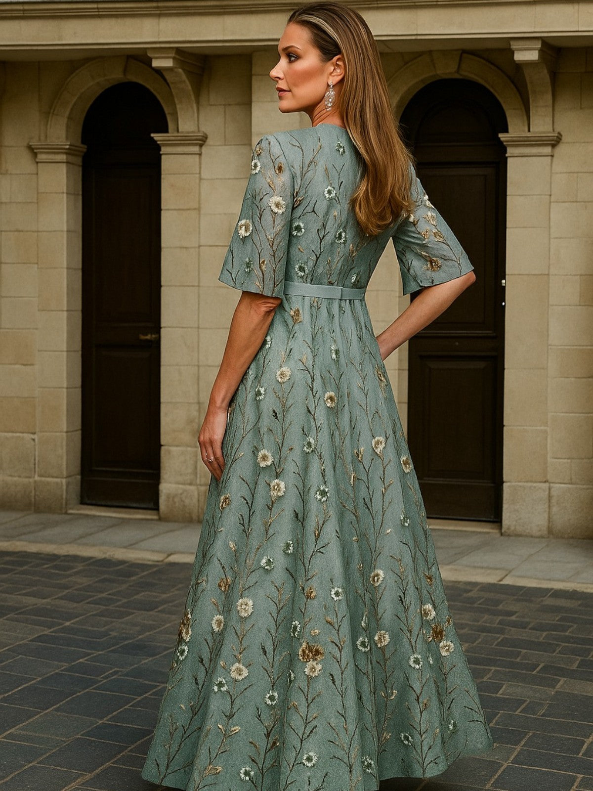 Giulia™ | Abito Lungo Eleganza Botanica