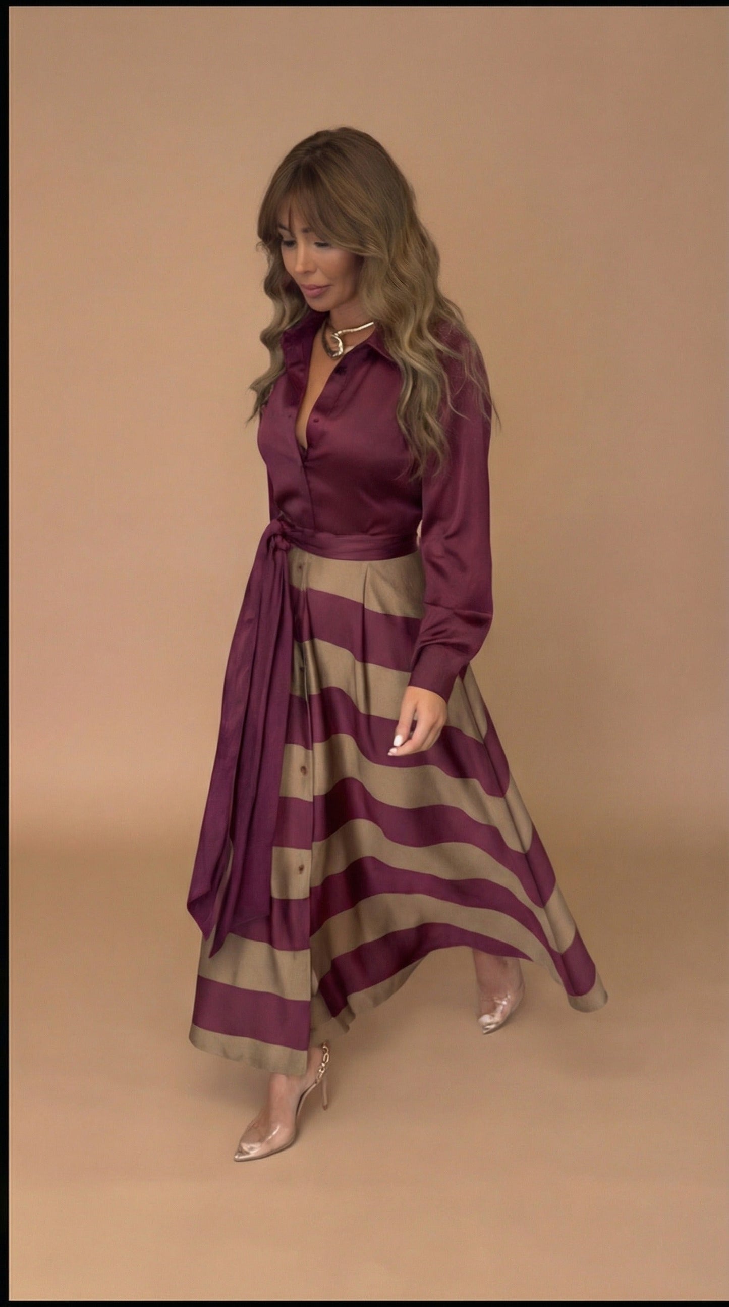 Mila™ | Abito Maxi a Righe
