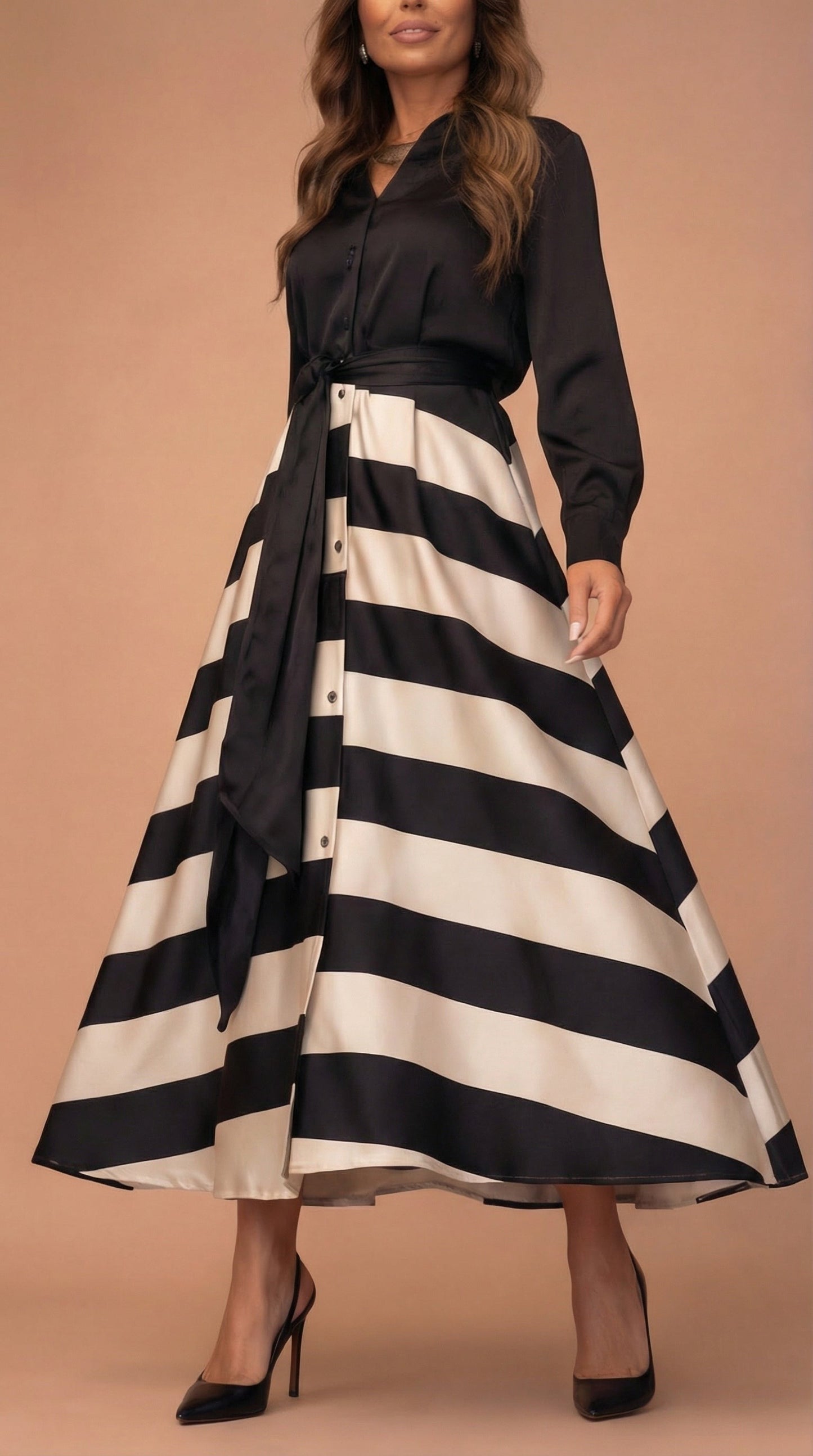 Mila™ | Abito Maxi a Righe
