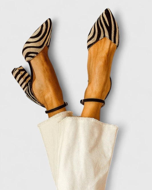 Elle™ | Tacchi a Punta con Stampa Zebra