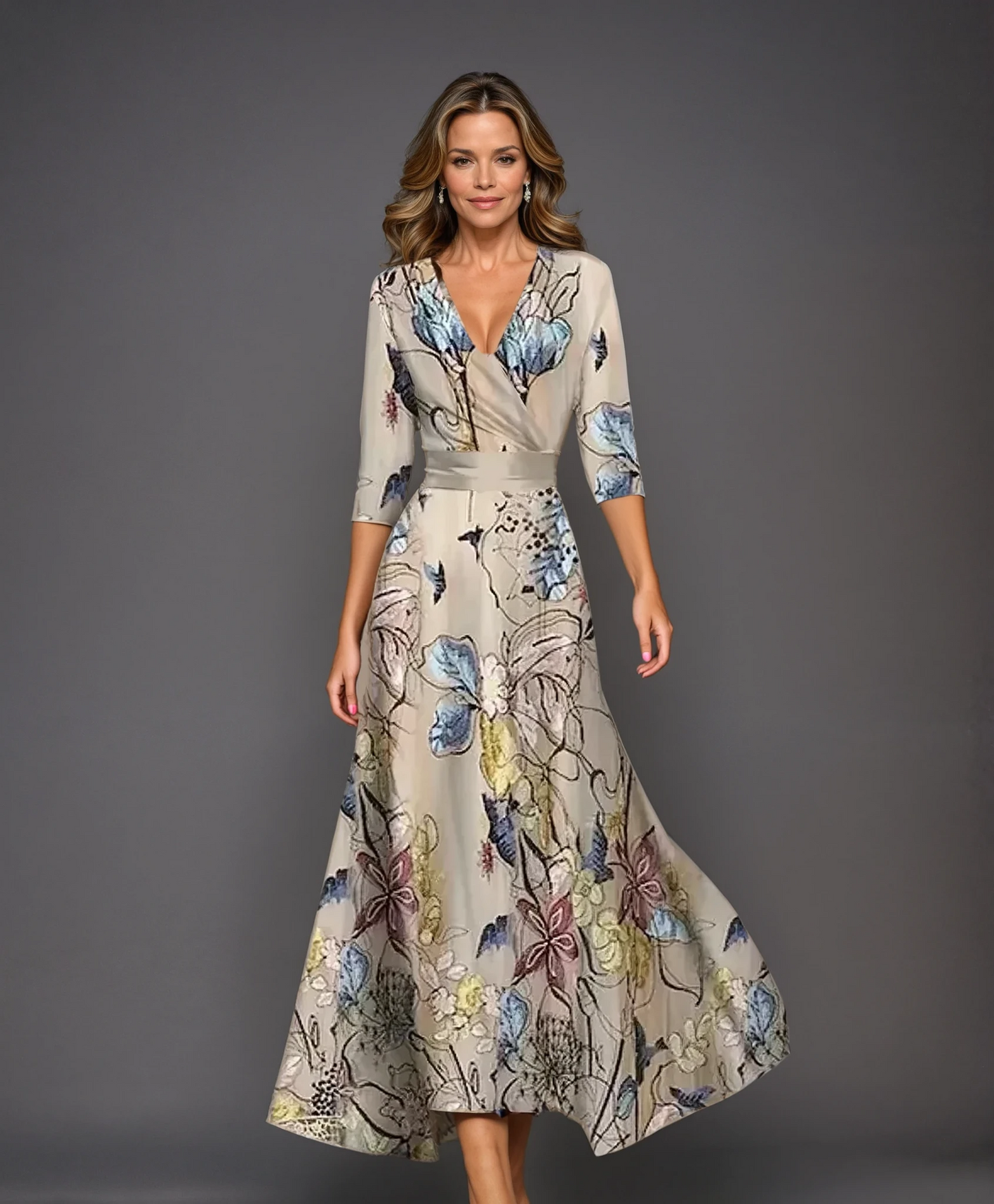 Arianna™ | Abito Chic con Stampa Floreale