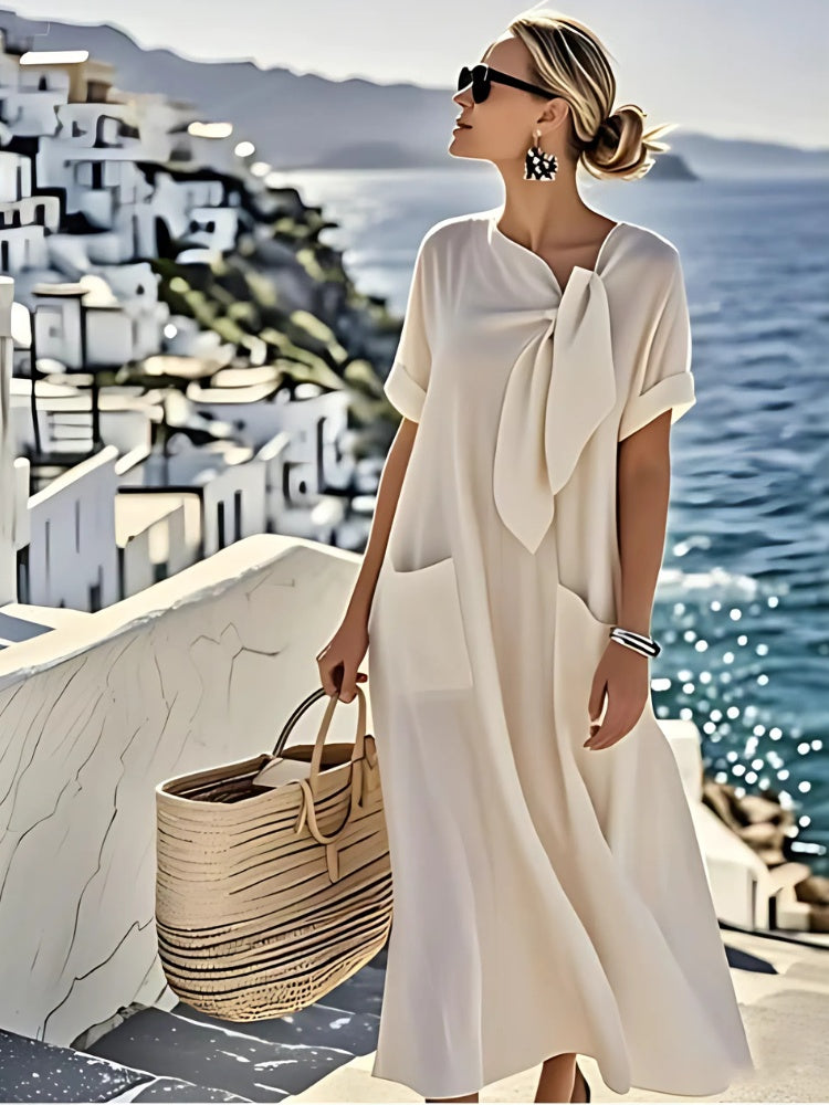 Selvianne™ | Abito elegante con tasche donna