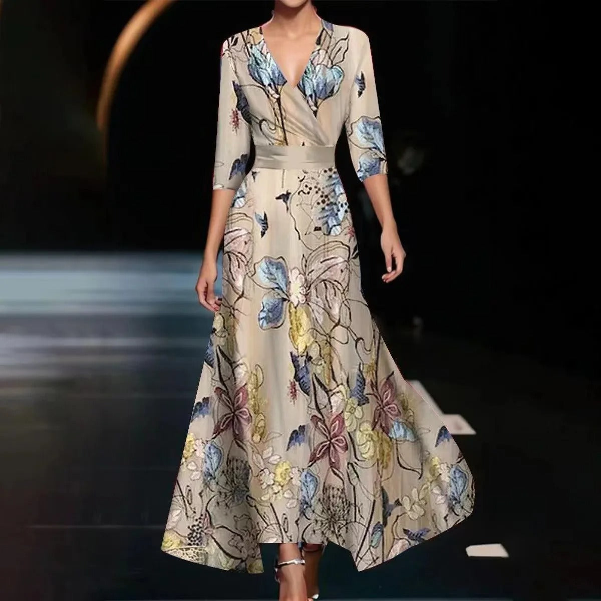Arianna™ | Abito Chic con Stampa Floreale